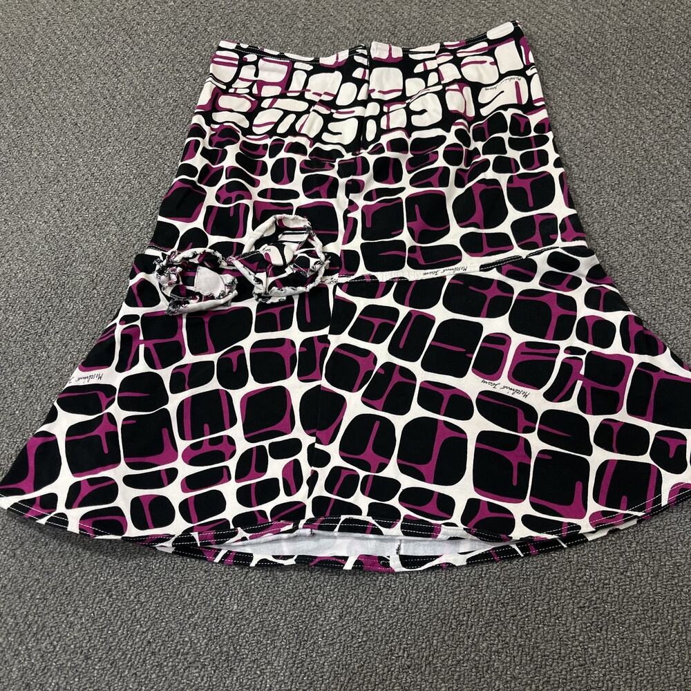 Moschino Skirt Womens Size 12 Donna Flare Purple Black - Picture 6 of 11